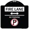 Signmission Fire Lane No Parking Heavy-Gauge Aluminum Architectural Sign, 18" x 18", BW-1818-24013 A-DES-BW-1818-24013 - alternate 1